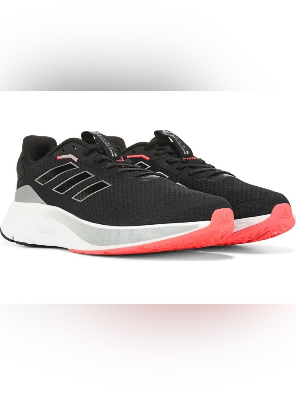 Adidas Women's Black Speed Motion Mesh Running Shoes with Coral Accents Size 7.5